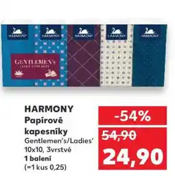 Kaufland Harmony papírové kapesníky nabídka