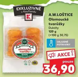 Kaufland A.W. LOŠTICE Olomoucké tvarůžky Dukáty nabídka
