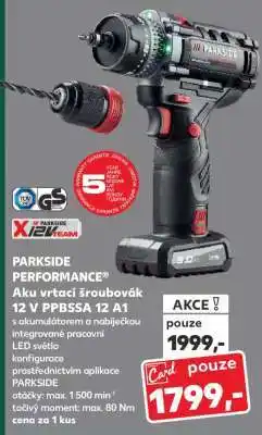 Kaufland PARKSIDE PERFORMANCE Aku vrtačí šroubovák 12 V PPBSSA 12 A1 nabídka