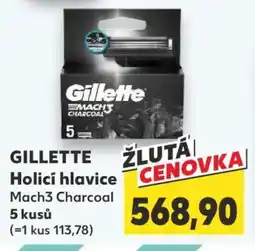 Kaufland GILLETTE Holicí hlavice Mach3 Charcoal 5 kusů nabídka