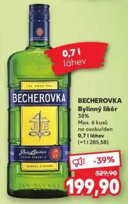 Kaufland BECHEROVKA Bylinný likér nabídka