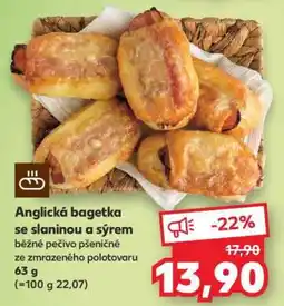 Kaufland Anglická bagetka se slaninou a sýrem nabídka