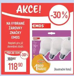 Globus Vybrané žárovky značky EMOS nabídka