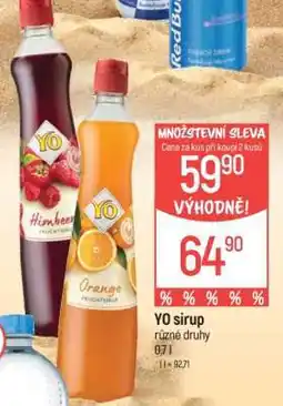 Globus Yo sirup nabídka