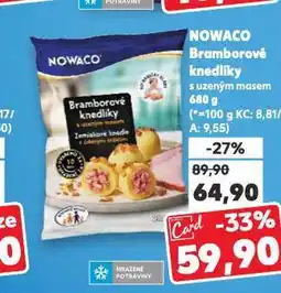 Kaufland Nowaco bramborový knedlík s uzeným masem nabídka