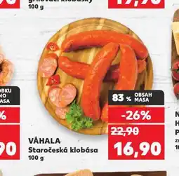 Kaufland Staročeská klobása nabídka