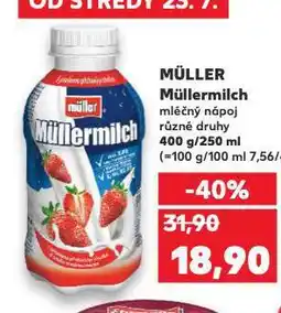 Kaufland Müllermilch mléčný nápoj nabídka