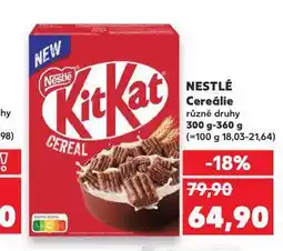 Kaufland Nestlé cereálie nabídka