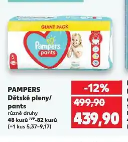 Kaufland Pampers dětské plenky nabídka