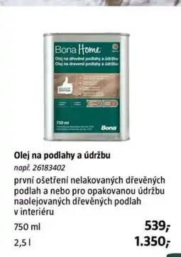 Bauhaus Olej na dřevěné podlahy a údržbu nabídka