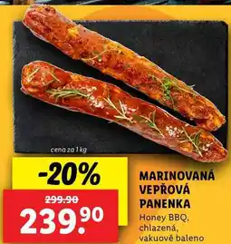 Lidl MARINOVANÁ VEPŘOVÁ PANENKA, cena za 100 g nabídka