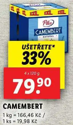 Lidl CAMEMBERT, 4x 120 g nabídka