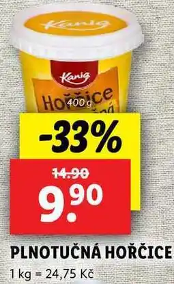 Lidl PLNOTUČNÁ HOŘČICE, 400 g nabídka