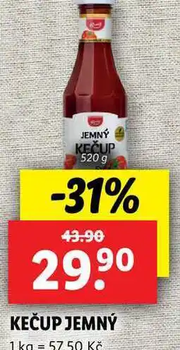 Lidl KEČUP JEMNÝ, 520 g nabídka
