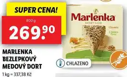 Lidl MARLENKA BEZLEPKOVÝ MEDOVÝ DORT, 800 g nabídka