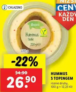 Lidl HUMMUS S TOPINGEM, 220 g nabídka