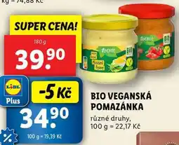 Lidl BIO VEGANSKÁ POMAZÁNKA, 180 g nabídka