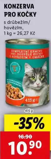 Lidl KONZERVA PRO KOČKY, 415 g nabídka