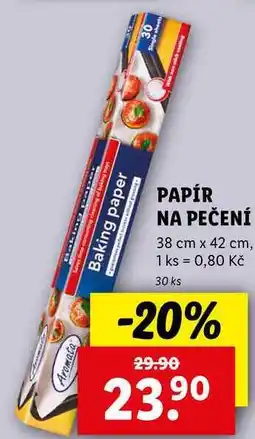 Lidl PAPÍR NA PEČENÍ, 30 ks nabídka