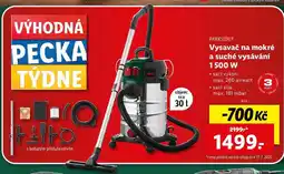 Lidl Vysavač na mokré a suché vysávání 1500 W nabídka