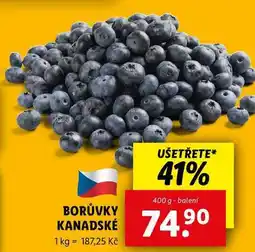 Lidl BORŮVKY KANADSKÉ, 400 g nabídka
