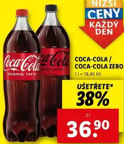 Lidl COCA-COLA/COCA-COLA ZERO, 2 l nabídka