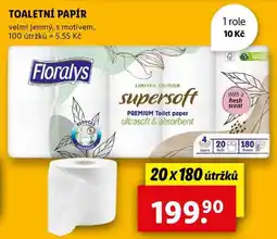 Lidl TOALETNÍ PAPÍR, 20x 180 útržků nabídka