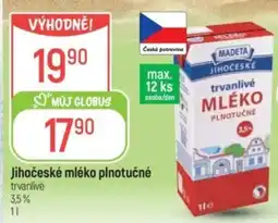 Globus Jihočeské mléko plnotučné nabídka