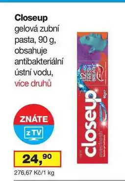 Ráj drogerie Closeup gelová zubní pasta, 90 g nabídka