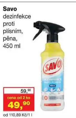 Ráj drogerie Savo dezinfekce proti plísním, pěna, 450 ml nabídka