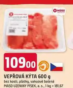 Trefa VEPŘOVÁ KÝTA 600 g bez kosti, plátky, vakuově balená nabídka