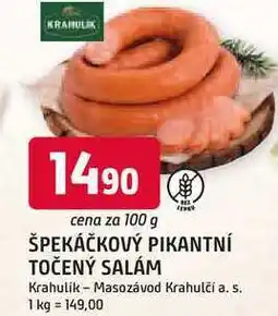 Trefa ŠPEKÁČKOVÝ PIKANTNÍ TOČENÝ SALÁM 100g nabídka