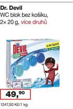 Ráj drogerie Dr. Devil WC blok bez košíku, 2x 20 g, více druhů nabídka