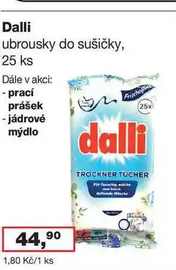 Dalli ubrousky do sušičky, 25 ks