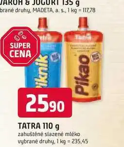 Trefa TATRA 110 g zahuštěné slazené mléko nabídka