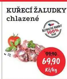 RABBIT řeznictví KUŘECÍ ŽALUDKY chlazené 1kg nabídka