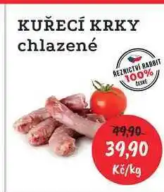 RABBIT řeznictví KUŘECÍ KRKY chlazené 1kg nabídka