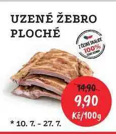 RABBIT řeznictví UZENÉ ŽEBRO PLOCHÉ Z CESKE SKALICE 100% 100g nabídka