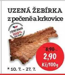 RABBIT řeznictví UZENÁ ŽEBÍRKA z pečeně a krkovice 100g nabídka