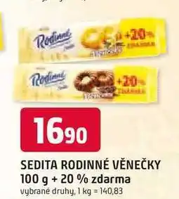 Trefa SEDITA RODINNÉ VĚNEČKY 100 g +20% zdarma nabídka