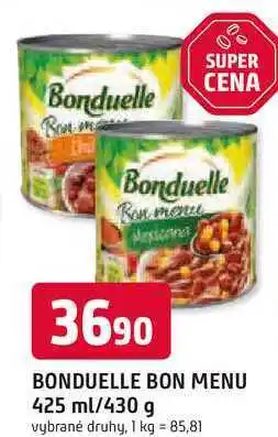 Trefa BONDUELLE BON MENU 425 ml/430 g nabídka