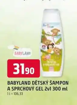 Trefa BABYLAND DĚTSKÝ ŠAMPON A SPRCHOVÝ GEL 2v1 300 ml nabídka