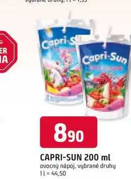 Trefa CAPRI-SUN 200 ml ovocný nápoj nabídka