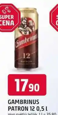 Trefa GAMBRINUS PATRON 12 0,5 l nabídka