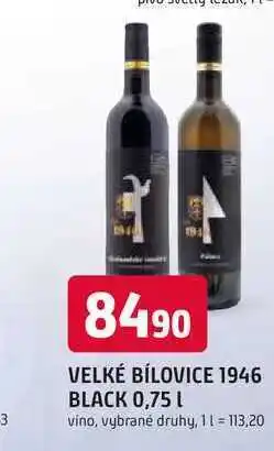 Trefa VELKÉ BÍLOVICE BLACK 0,75 L vino nabídka