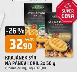 Trefa KRAJÁNEK SÝR NA PÁNEV I GRIL 2x 50 g nabídka