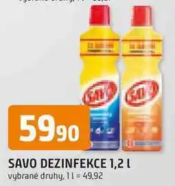 Trefa SAVO DEZINFEKCE 1,2l nabídka