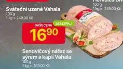 Hruška Váhala Sendvičový nářez se sýrem a kápií 100 g nabídka