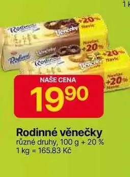 Hruška Rodinné věnečky různé druhy, 100 g +20% nabídka