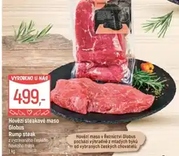 Globus Hovězí steakové maso Globus Rump steak nabídka